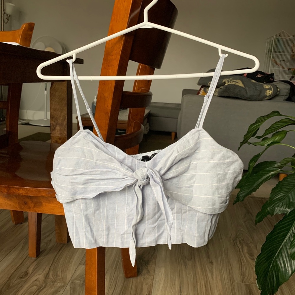 Dynamite Linen Crop Top - Size S